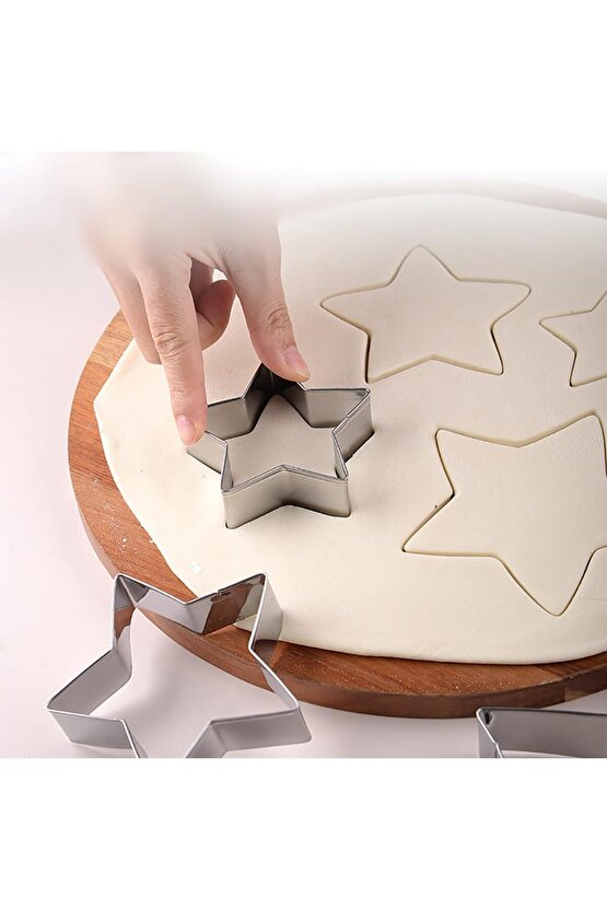 Narkalıp Ay Yıldız Bulut Kurabiye Kalıbı 3 Lü Set