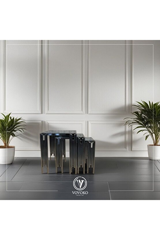 fümü renk sehpa 3lü piyano zigon