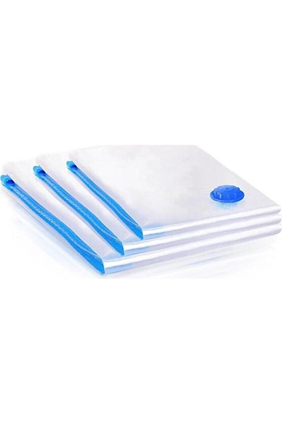 Vakumlu Giyisi Yastık Yorgan Saklama Torbası Poşeti Hurç - X Large - 55x90 Cm. -2li 1 Paket