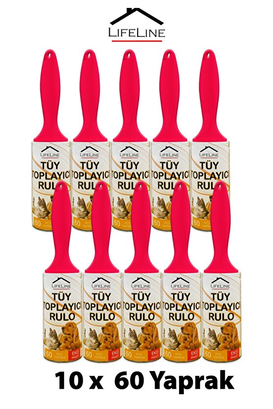 Eko Tüy Toplayıcı Rulo X 10 Adet Kedi Tüy Toplayıcı Köpek Tüy Toplayıcı