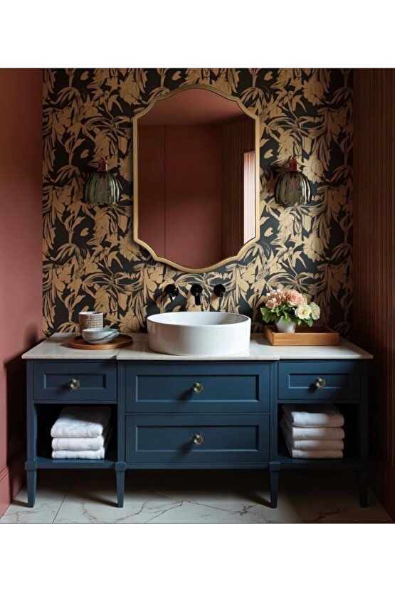 80x60 cm Çerçeveli Dekor Ayna  Banyo Aynası  Konsol Aynası