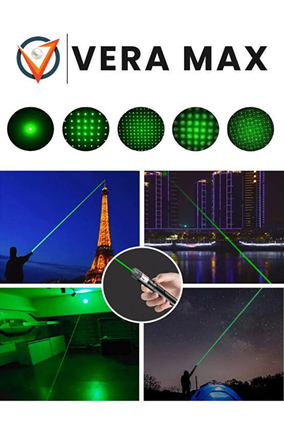 (15KM MENZİL) Yeşil Lazer Pointer Yeşil Lazer V