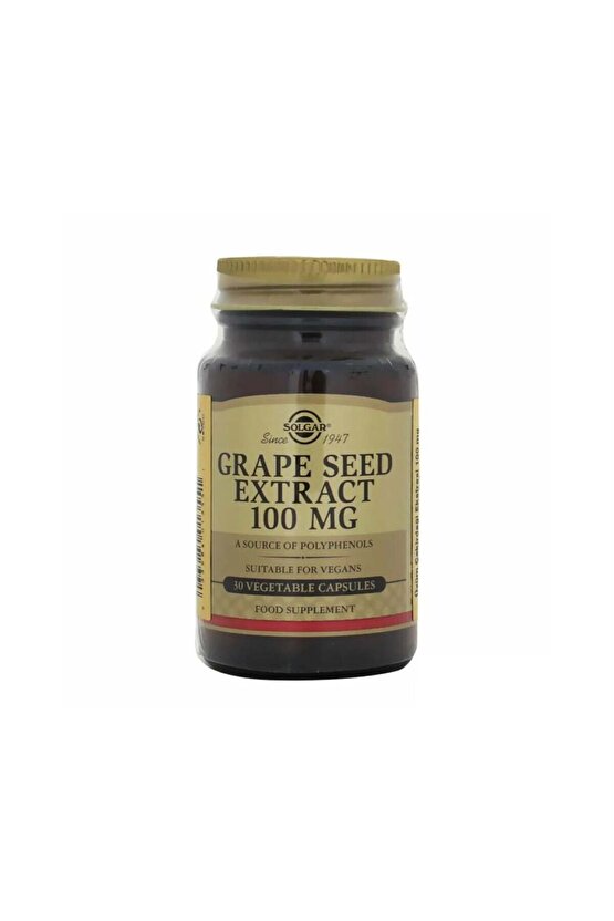 Grape Seed Extract 100 mg 30 Kapsül