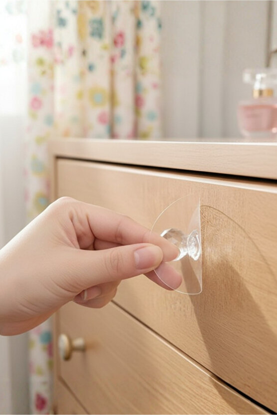 10 Adet Yapışkanlı Dolap Çekmece Kapağı Tutma Kulpu Çok Amaçlı Askı Kulpu
