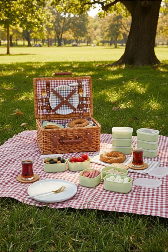 6’lı Kapaklı Saklama Kabı Seti - Küçük Boy - Porsiyonluk - Kahvaltılık Çerezlik