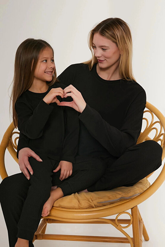 KIZ İKİLİ TAKIM - SİYAH