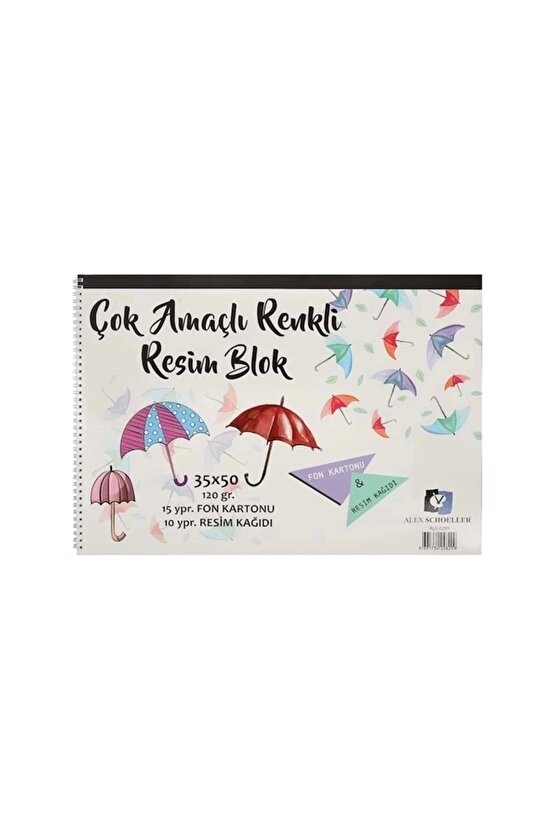 ÇOK AMAÇLI BLOK RESİM DEFTERİ 35x50 120gr. ALX-0299