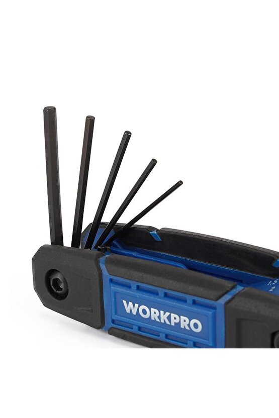 WP222028 8 Parça CR-V Metrik Çakı Tipi Profesyonel Allen Anahtar Takımı