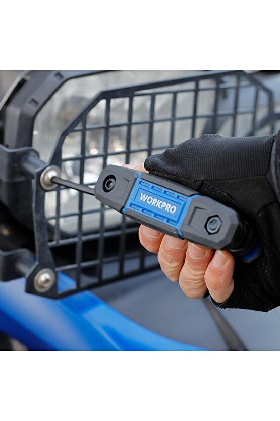 WP222028 8 Parça CR-V Metrik Çakı Tipi Profesyonel Allen Anahtar Takımı