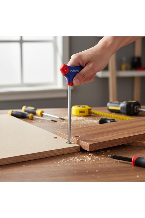 WP200543 8 Parça CR-V T Tipi Uzun Delikli Torx Profesyonel Allen Anahtar Takımı