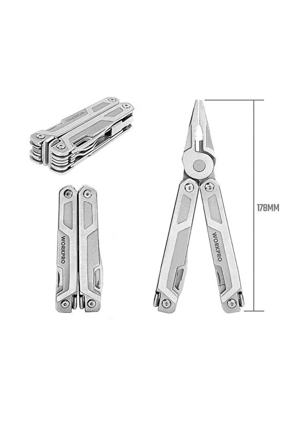 WP382008 16 IN 1 Çok Fonksiyonlu Profesyonel Pense Seti + Taşıma Kılıfı