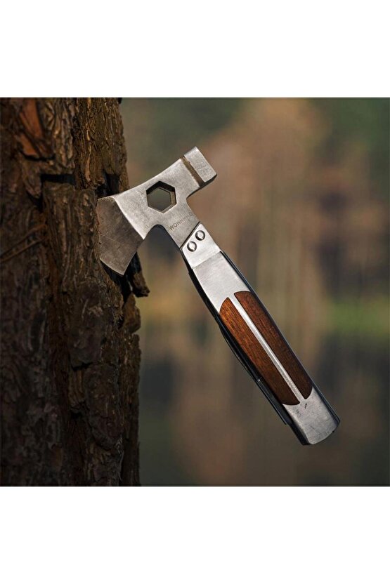 WP383001 12 IN 1 Çok Fonksiyonlu Profesyonel Mini BaltaÇekiç Alet Seti + Taşıma Kılıfı