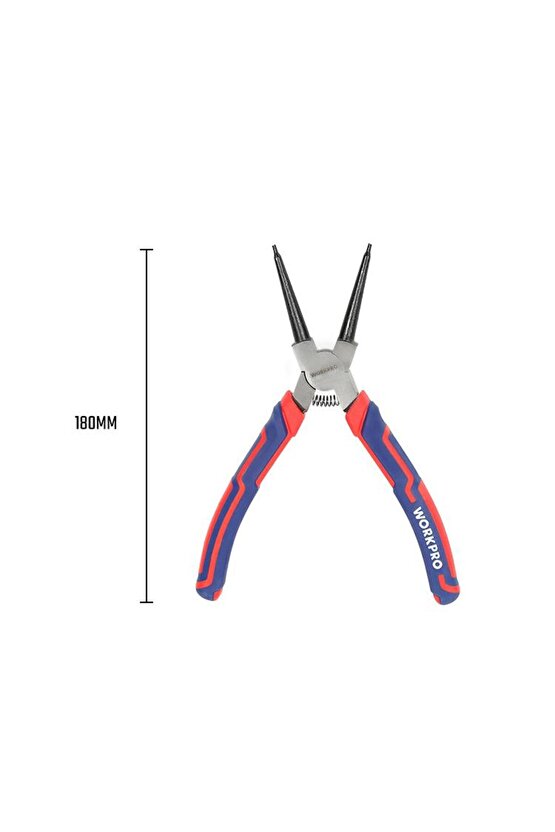 WP231152 180MM Cr-V Düz Yaylı Profesyonel İç Segman Pensesi