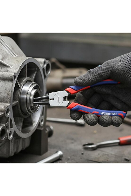 WP231152 180MM Cr-V Düz Yaylı Profesyonel İç Segman Pensesi