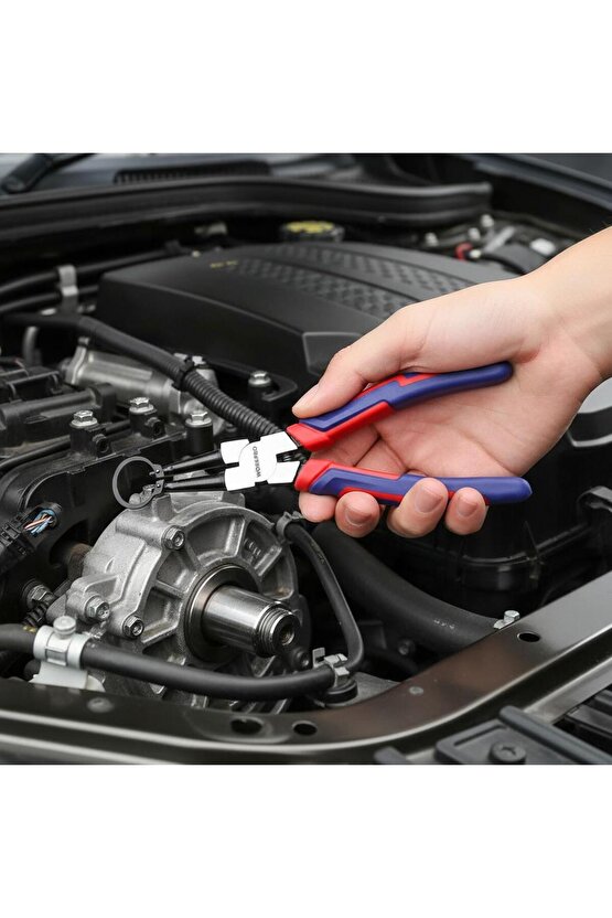 WP231153 180MM Cr-V Eğri Uçlu Yaylı Profesyonel Dış Segman Pensesi