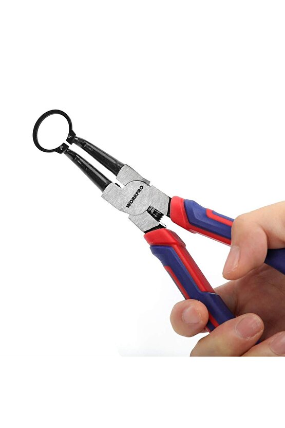 WP231153 180MM Cr-V Eğri Uçlu Yaylı Profesyonel Dış Segman Pensesi