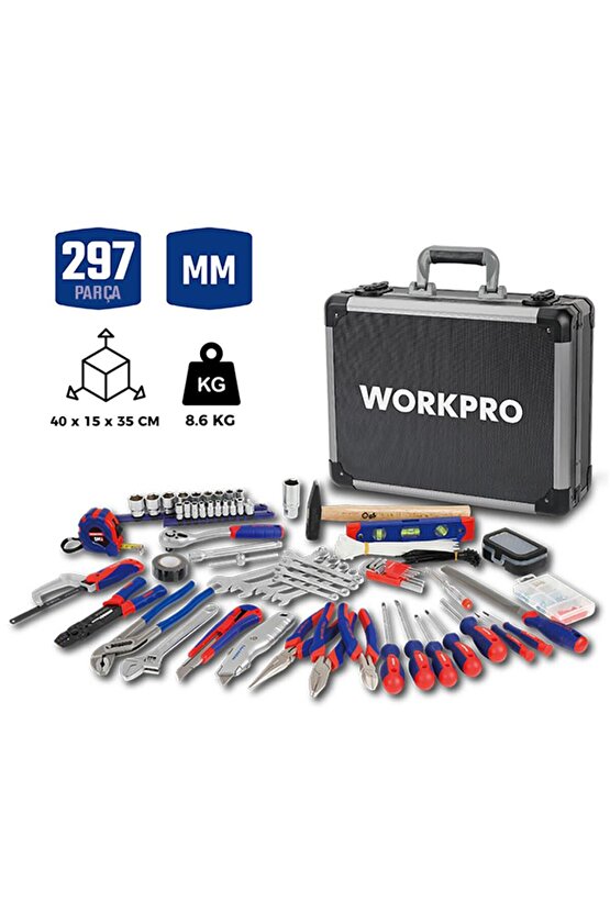 WP209100 297 Parça CR-V Profesyonel El Aleti Tamir Seti Tamir Bakım Çantası