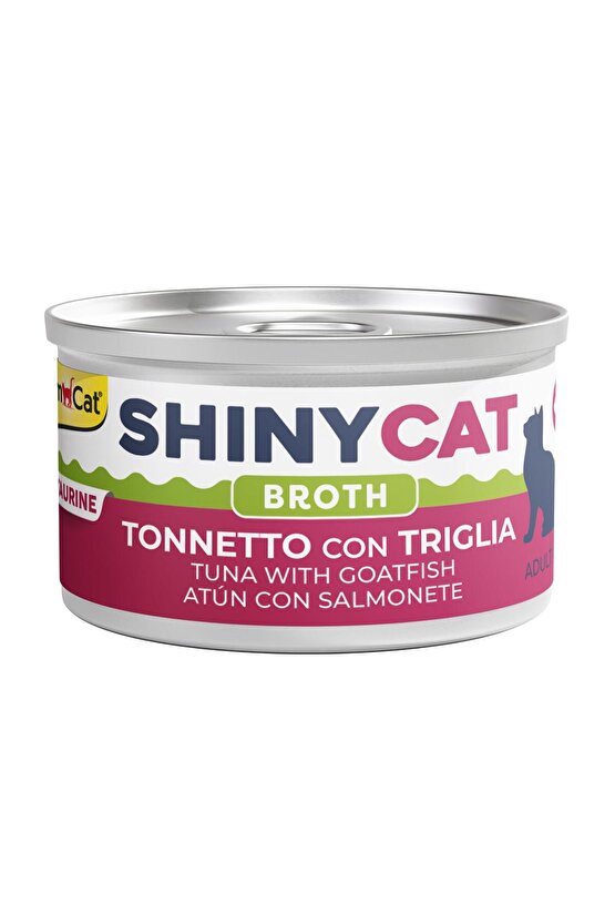 Shinycat Broth (Sos içinde) Barbun Balıklı Ton Balıklı Kedi Konservesi 70gr