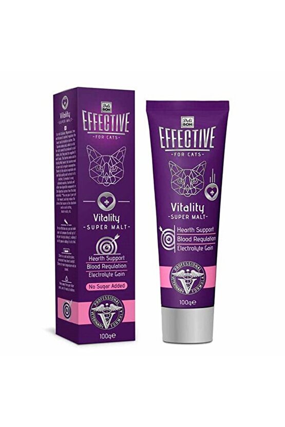 Effective Vitality Malt Katkılı Kedi Macunu 100 Gr - Petshopundan