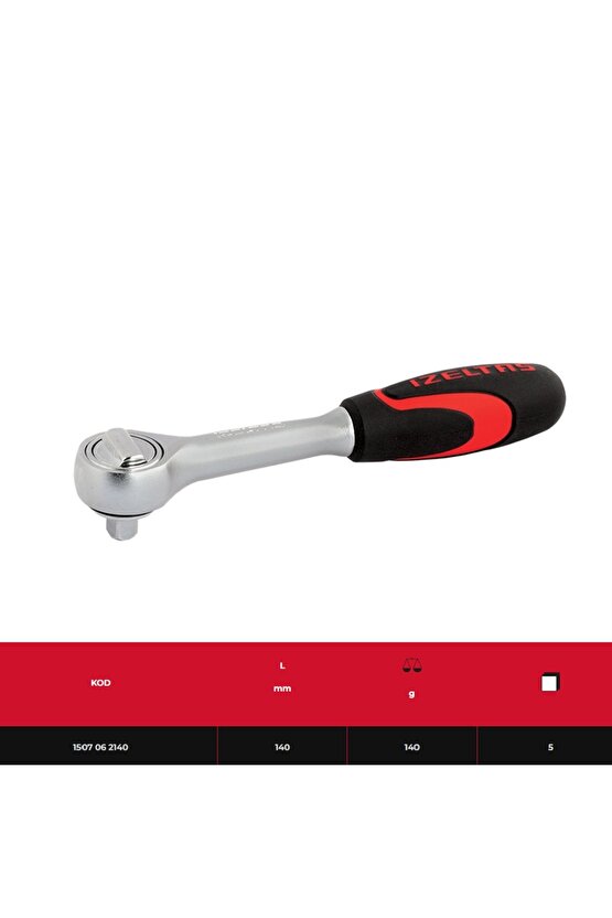 IZELTAS 14 Lokma Cırcır Kolu 140 mm