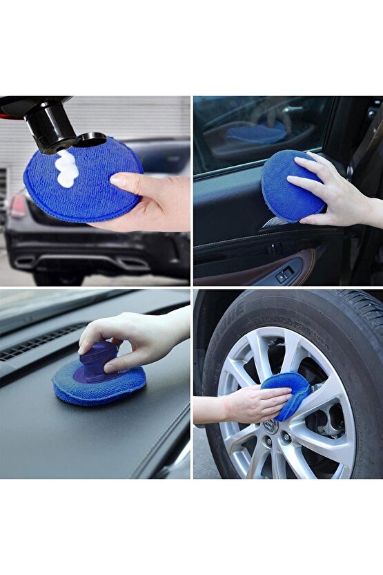 MC3510 3 Parça 130mm Velkro Cırtlı Mikrofiber Oto Yıkama, Parlatma ve Cila Süngeri