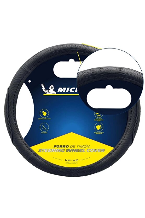 MC1003N Premium Suni Deri Direksiyon Kılıfı SİYAH