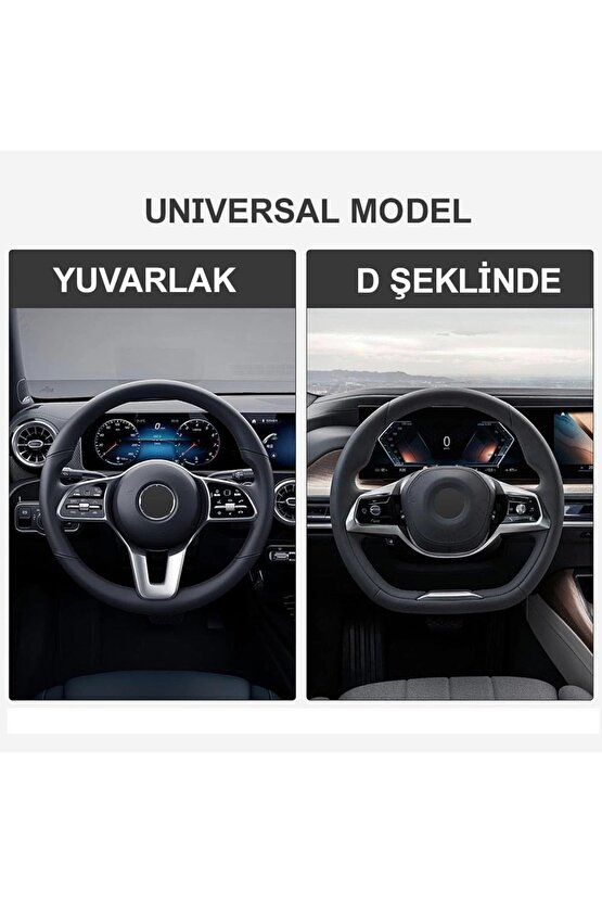 MC1003NAZ Premium Suni Deri Direksiyon Kılıfı MAVİ