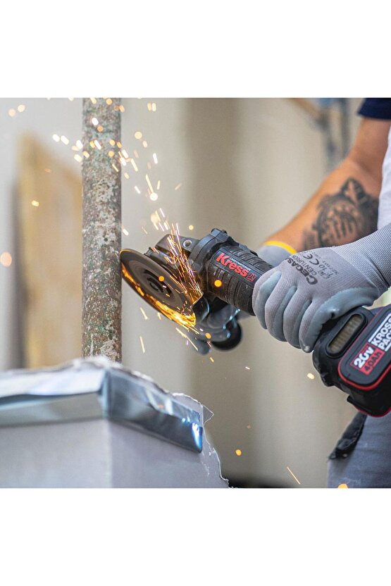 KUH10.2 20Volt 4.0Ah. Li-ion Çift Akülü 125mm Kömürsüz Profesyonel Şarjlı Devir Ayarlı Avuç Ta