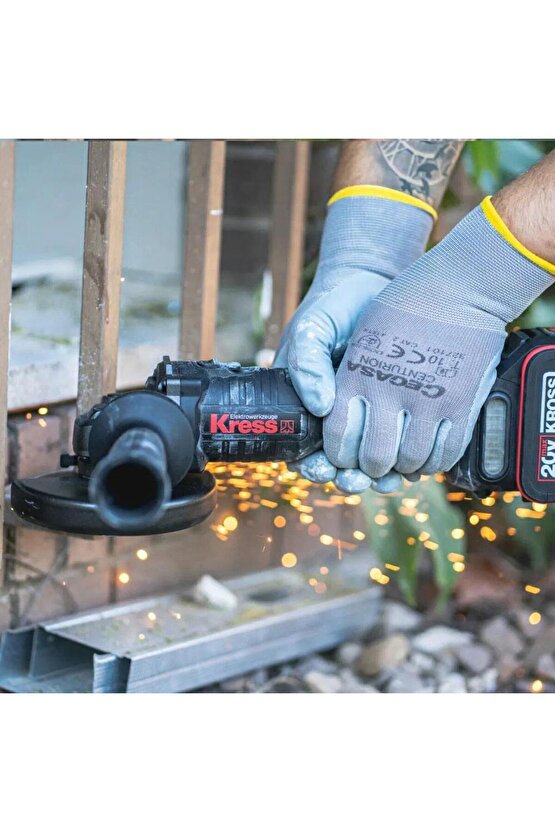 KUH10.2 20Volt 4.0Ah. Li-ion Çift Akülü 125mm Kömürsüz Profesyonel Şarjlı Devir Ayarlı Avuç Ta