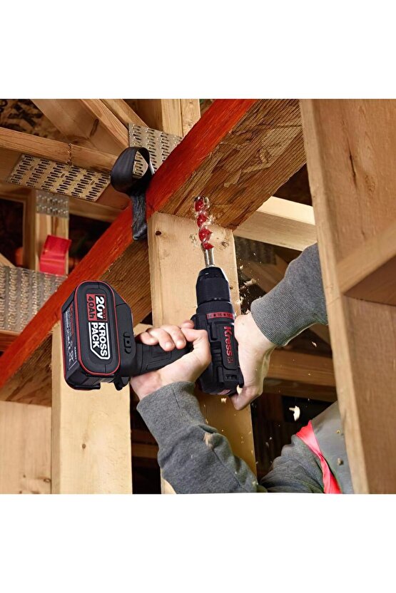 KUA71 20Volt4.0Ah Li-ion Çift Akülü Kömürsüz Profesyonel Şarjlı Matkap