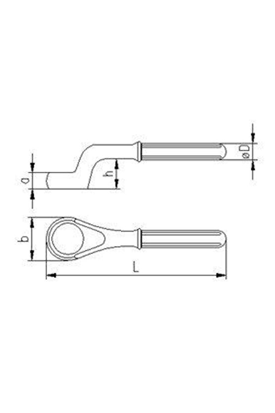 Boru Uzatmalı Yıldız Anahtar 38 mm