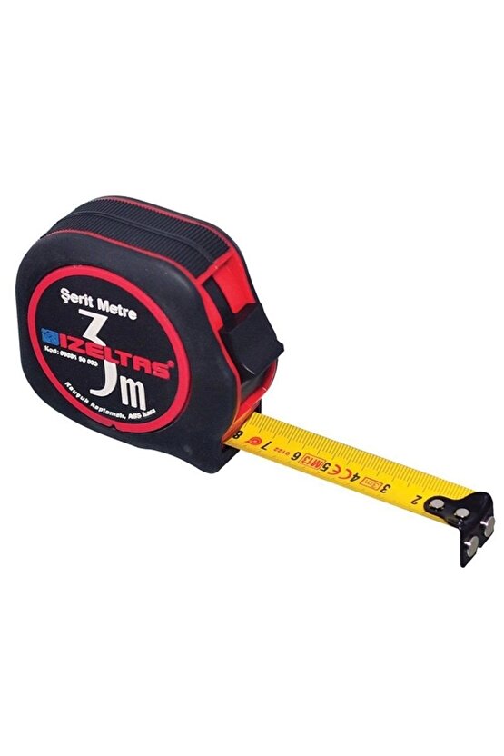 İzeltaş 0588150003 3mt Plastik Stoplu Şerit Metre