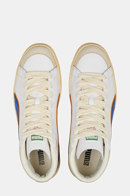 Clyde Mid Bball Rhuigi Beyaz Deri Erkek Spor Ayakkabı