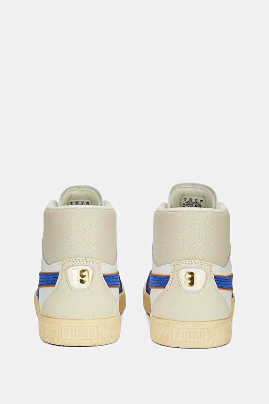 Clyde Mid Bball Rhuigi Beyaz Deri Erkek Spor Ayakkabı