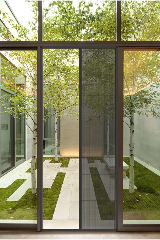 Sineklik Pileli Sineklik Plise Sineklik Demonte Sineklik 0-90 Cm X 0-200cm Kapı Antrasit Gri