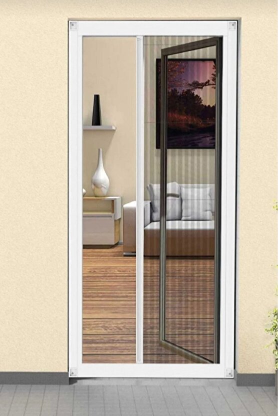 Akordiyon Sürgülü Plise Sineklik 100-220 (BEYAZ,ANTRASİT GRİ,KAHVERENGİ)