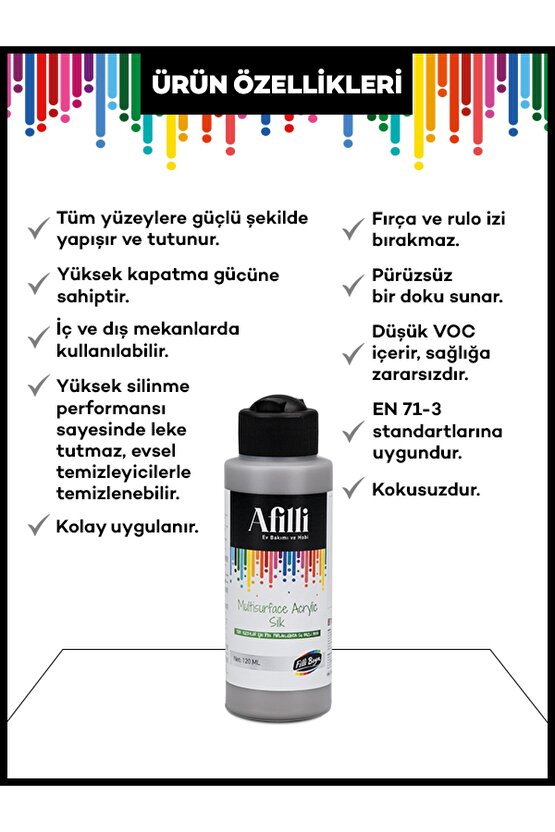 Afilli Multisurface Akrilik Ipeksi Mat 120 ml Çakıllı Kum