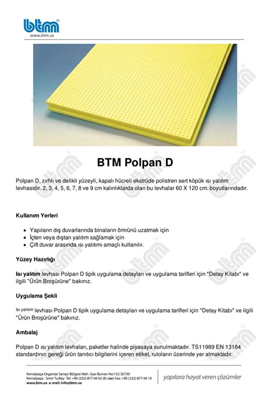 Polpan - Xps - Isı Yalıtım Levhası 5cm