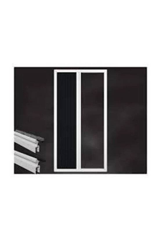 Plise Pileli Sineklik -(en:100 Cm X 207cm)- Kapı Sineklik Sürgülü Sineklik Koyu Kahve