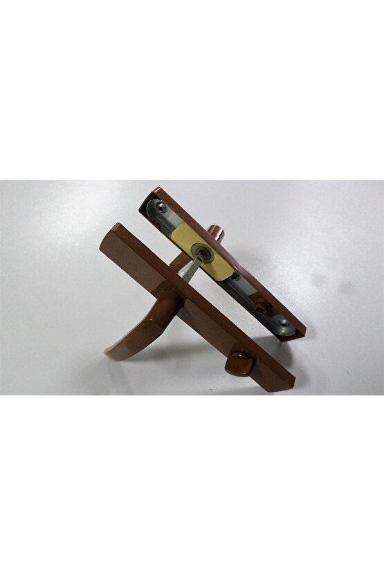 Pvc Plastik Doğrama Kapı Kolu (WC-BANYO) Metal-kahverengi Renk ( 1 Takım )