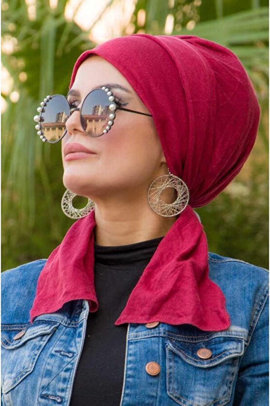 Tesettür Atkılı Bone - 40200