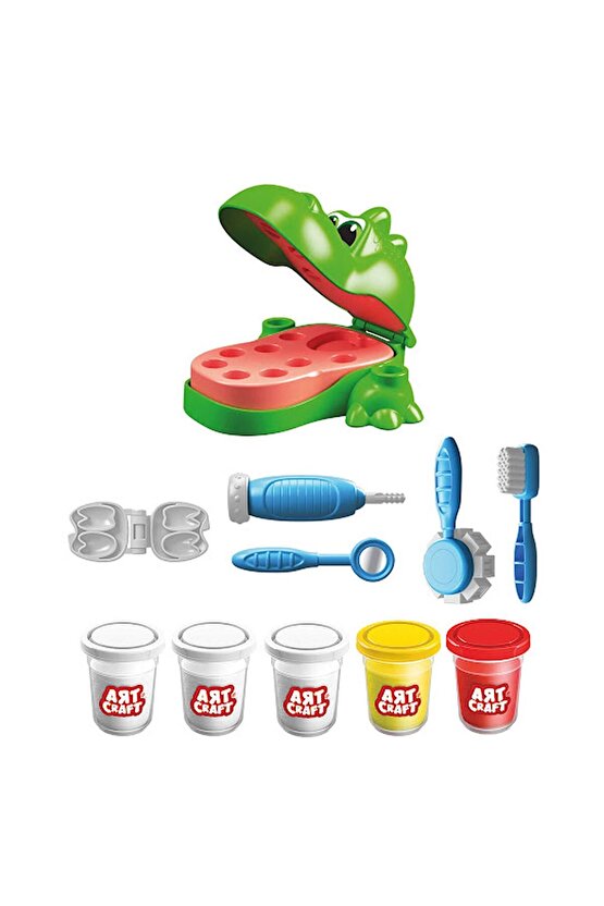 Dinozor Dişçi Oyun Hamur Set