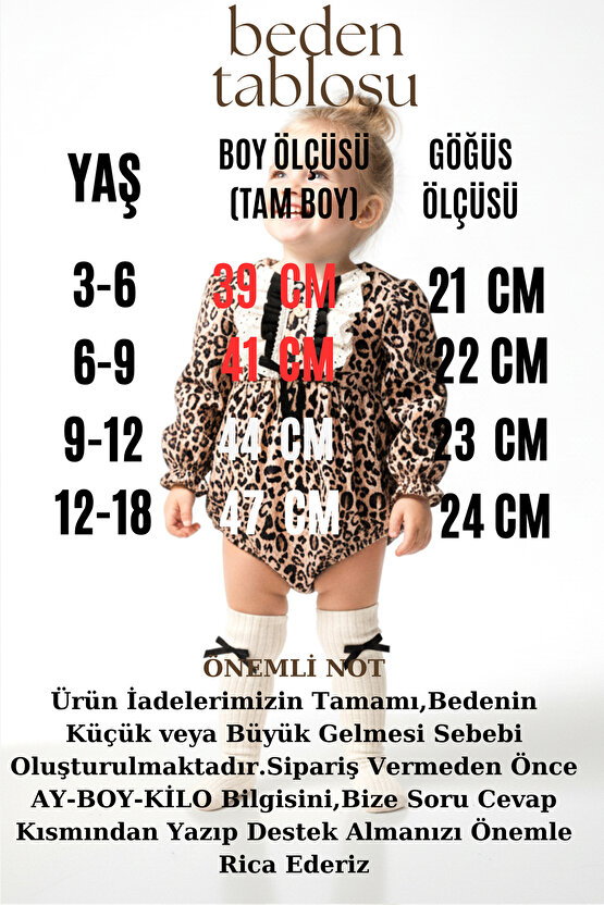 Kız Bebek Kız Çocuk Romper Doğum Günü Parti Düğün Leopar Romper Dantelli Fiyonklu Uzun Kol Romper