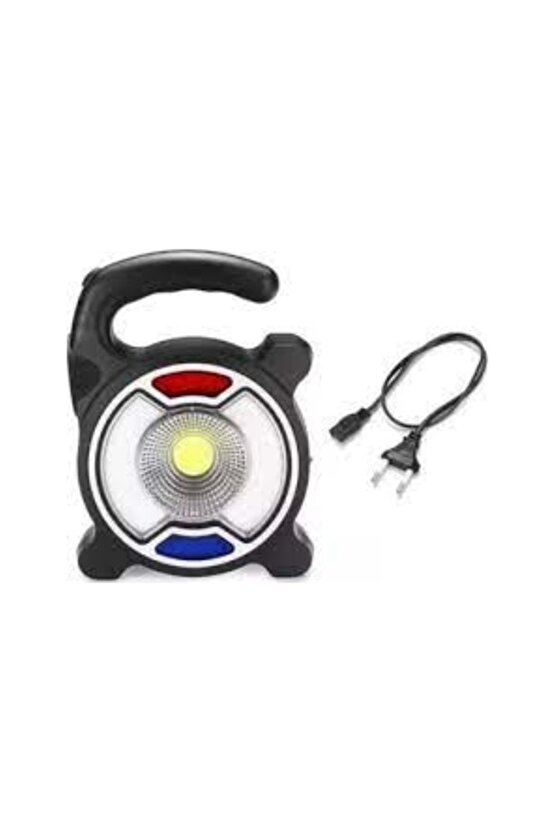 13 Watt, USB Şarjlı, Güneş Enerjili, Çok Fonksiyonlu, Mavi - Kırmızı Işık Çkar Modlu, Kamp Feneri