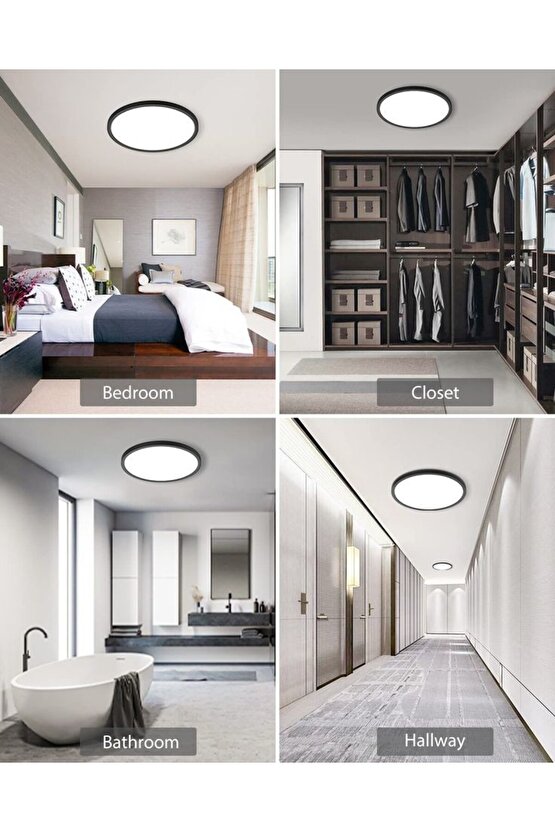 24 Watt Günışığı Ledli, Çok Kaliteli Sıva Üstü Metal Kasa Tavan Armatürü, 1700 Lümen 3000K Armatür