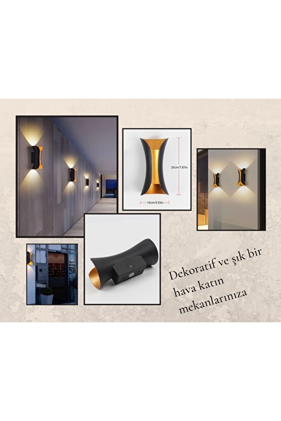 SEKİZGEN LED ROSE ÇİFT YÖNLÜ APLİK GÜNIŞIĞI