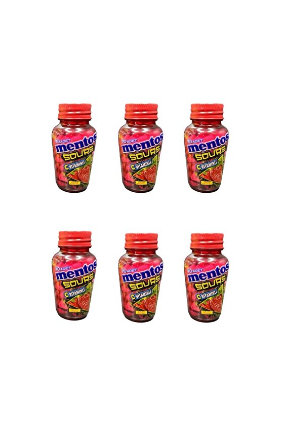 Sours Çilek Aromalı C Vitaminli Tablet Şekerleme 49 g x 6 Adet