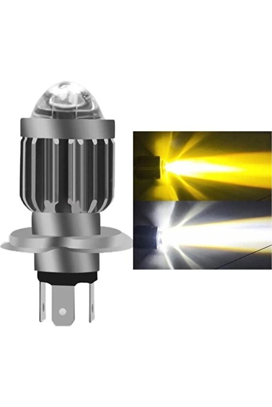 Led Far Ampül Metal Gövde Füme Kasa H-4 Uzun Kısa Vardır Kısa Sarı Uzun Beyaz