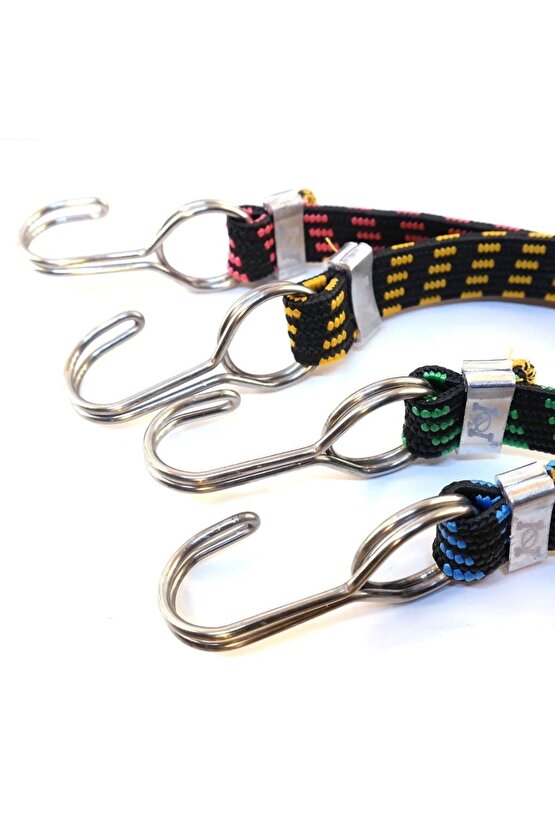 Bagaj Lastiği Kalın Çelik Kancalı 15mmx5mmx1000mm A Kalite Mavi