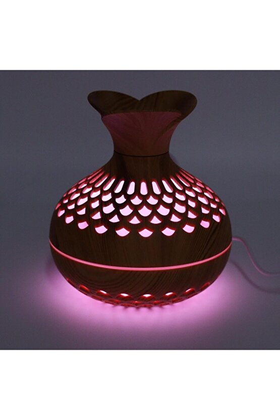 ODA HAVA NEMLENDİRİCİ 300ML RGB LED IŞIKLI HUMUDİFİER AROMA DİFİZÖR BUHAR MAKİNESİ
